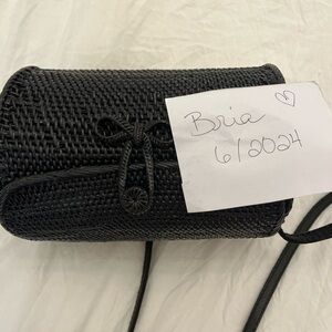 Street level woven crossbody purse